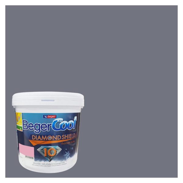 สีน้ำทาภายนอก ชนิดกึ่งเงา BEGERCOOL DIAMONDSHIELD 10 133-4 สี INDUSTRIAL STEEL 9 ลิตร