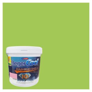 สีน้ำทาภายนอก ชนิดกึ่งเงา BEGERCOOL DIAMONDSHIELD 10 069-5 สี SWEET SUMMER 9 ลิตร