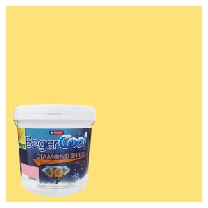 สีน้ำทาภายนอก ชนิดกึ่งเงา BEGER COOL DIAMONDSHIELD 10 087-5 สี YELLOW ROSE 9 ลิตร