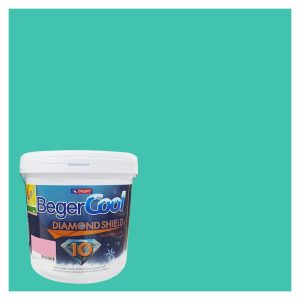 สีน้ำทาภายนอก ชนิดกึ่งเงา BEGER COOL DIAMONDSHIELD 10 048-5 สี PACIFIC PANORAMA 9 ลิตร