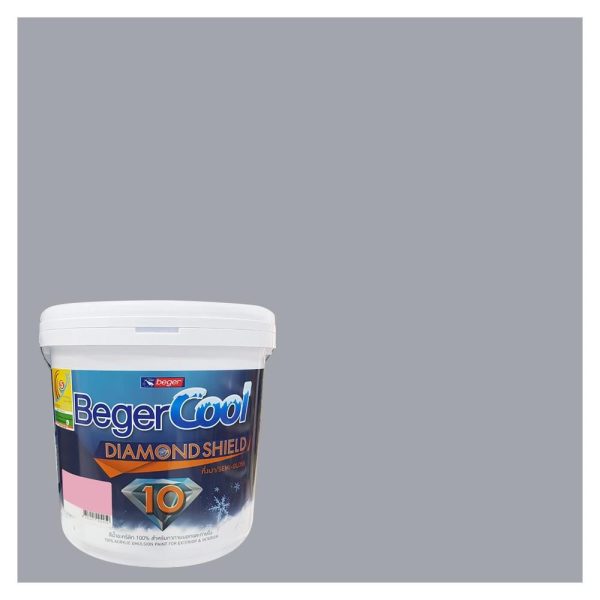 สีน้ำทาภายนอก ชนิดกึ่งเงา BEGER COOL DIAMONDSHIELD 10 134-2 สี GULL WING 9 ลิตร