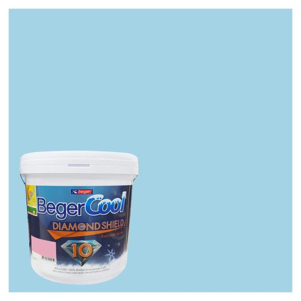 สีน้ำทาภายนอก ชนิดกึ่งเงา BEGER COOL DIAMONDSHIELD 10 034-3 สี CELESTIAL SKY 9 ลิตร