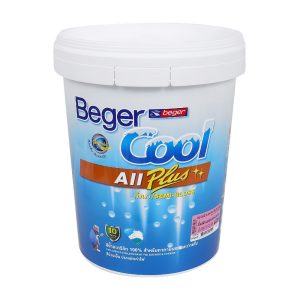 สีน้ำทาภายนอก ชนิดกึ่งเงา BEGERCOOL ALL PLUS 4400 สีขาว 5 แกลลอน
