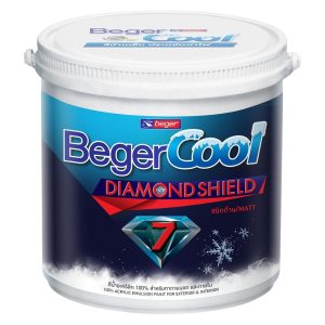 สีน้ำทาภายนอก BEGER CoolDiamond7 BASE B เนียน 3.5 ลิตร