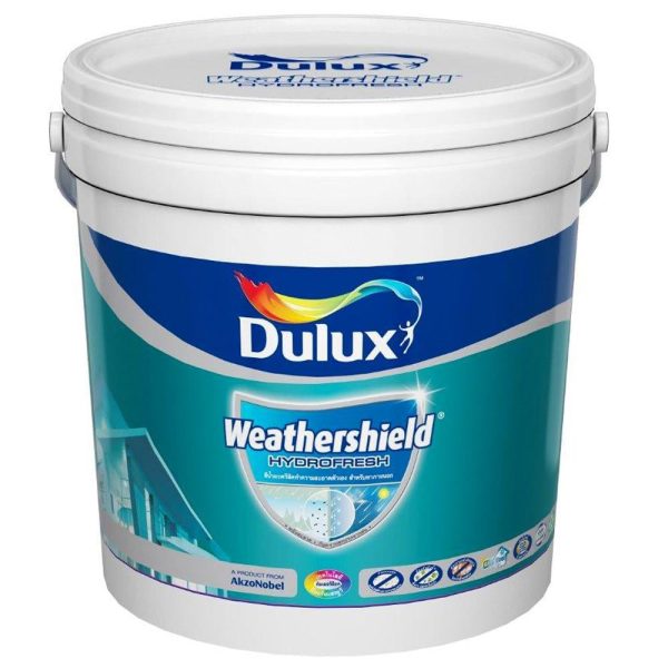 สีน้ำทาภายนอก DULUX WEATHERSHIELD HYDROFRESH BASE A เนียน 3 ลิตร