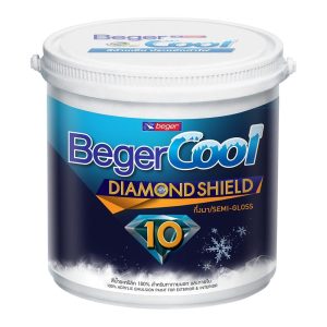 สีน้ำทาภายนอก BEGER DIAMONDSHIELD 10 BASE A กึ่งเงา 1 แกลลอน