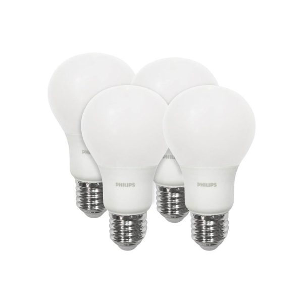 หลอด LED PHILIPS A60 12 วัตต์ DAYLIGHT E27 แพ็ก 4 ชิ้น