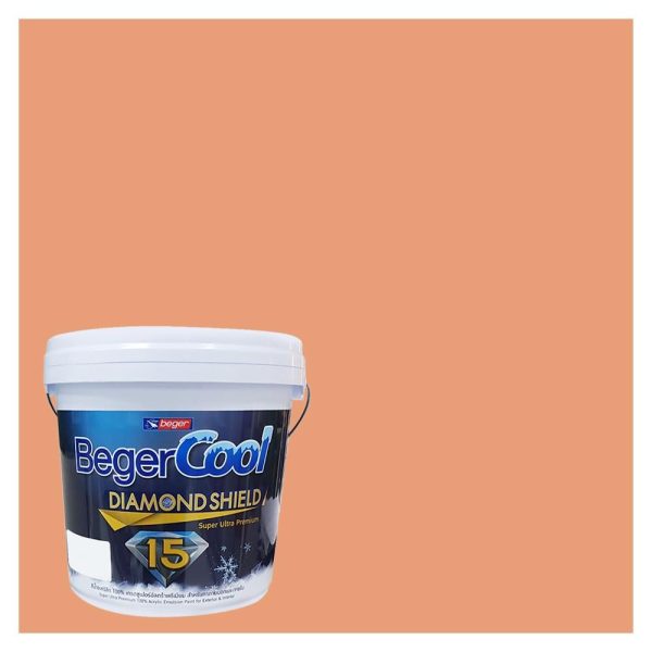 สีน้ำทาภายนอก BEGER COOL DIAMONDSHIELD 15 สี NASTURTIUM BLOSSOM #104-5 กึ่งเงา 9 ลิตร