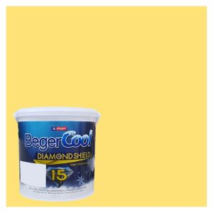 สีน้ำทาภายนอก BEGER COOL DIAMONDSHIELD 15 สี YELLOW ROSE #087-5 กึ่งเงา 9 ลิตร