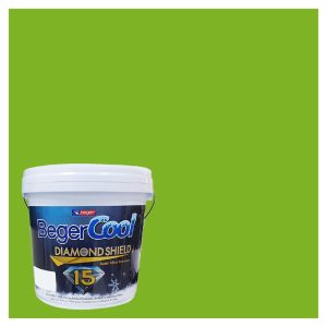 สีน้ำทาภายนอก BEGER COOL DIAMONDSHIELD 15 สี JOYFUL GREEN  #069-6 กึ่งเงา 9 ลิตร
