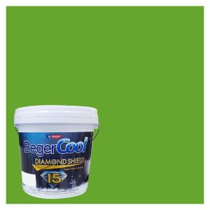 สีน้ำทาภายนอก BEGER COOL DIAMONDSHIELD 15 สี FRESH CUT GRASS #064-6 กึ่งเงา 9 ลิตร