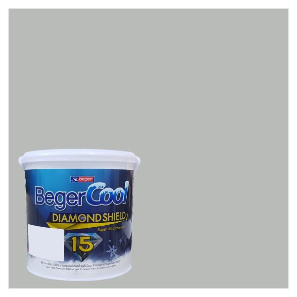 สีน้ำทาภายนอก BEGER COOL DIAMONDSHIELD 15 สี SLIP OF SILVER #139-3 กึ่งเงา 9 ลิตร
