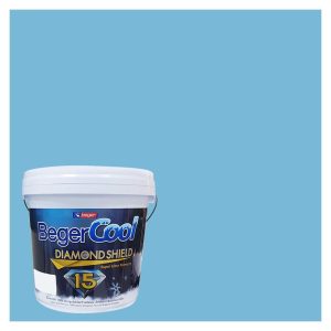 สีน้ำทาภายนอก BEGER COOL DIAMONDSHIELD 15 สี BRISK BAY #034-4 กึ่งเงา 9 ลิตร