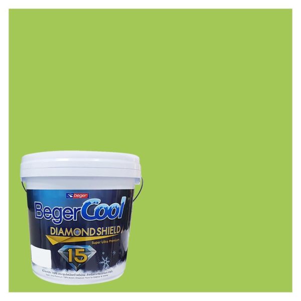 สีน้ำทาภายนอก BEGER COOL DIAMONDSHIELD 15 สี SWEET SUMMER #069-5 กึ่งเงา 9 ลิตร