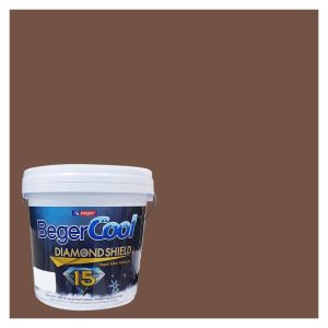 สีน้ำทาภายนอก BEGER COOL DIAMONDSHIELD 15 สี SADDLEBAG BROWN #178-6 กึ่งเงา 9 ลิตร