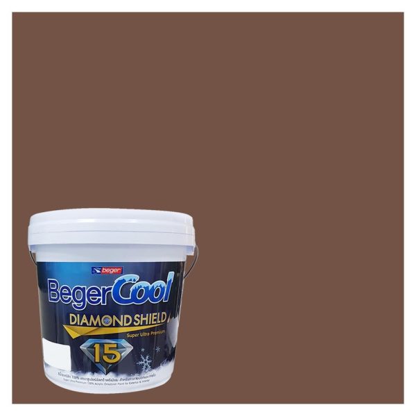 สีน้ำทาภายนอก BEGER COOL DIAMONDSHIELD 15 สี SADDLEBAG BROWN #178-6 กึ่งเงา 9 ลิตร