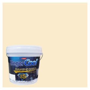 สีน้ำทาภายนอก BEGER COOL DIAMONDSHIELD 15 สี RICH CREAM #099-2 กึ่งเงา 9 ลิตร