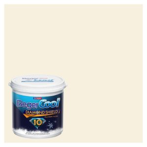 สีน้ำทาภายนอก BEGER COOL DIAMONDSHIELD 10 สี SILKEN SAND #OW-8-2 กึ่งเงา 9 ลิตร