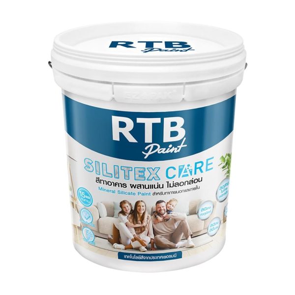 สีน้ำทาภายนอก ชนิดกึ่งเงา RTB SILITEX CARE BASE C สีขาว 9 ลิตร