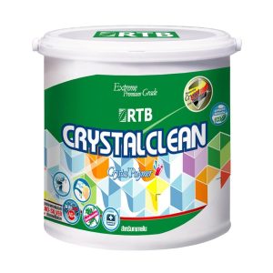 สีน้ำทาภายใน ชนิดกึ่งเงา RTB CRYSTAL CLEAN BASE A สีขาว 2.5 แกลลอน