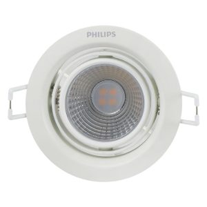 ดาวน์ไลท์ LED PHILIPS 59774 POMERON 3 วัตต์ WARMWHITE 4 นิ้ว สีขาว กลม