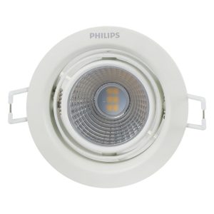 ดาวน์ไลท์ LED PHILIPS 59775 POMERON 5 วัตต์ WARMWHITE 4 นิ้ว สีขาว กลม