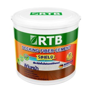 สีทาพื้นไม้ไฟเบอร์ซีเมนต์ ชนิดเงา RTB สีไม้มะค่า 3.6 ลิตร