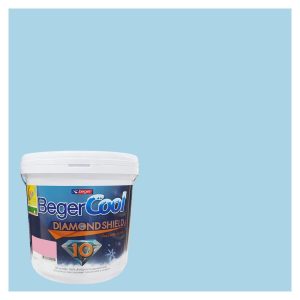 สีน้ำทาภายนอก BEGERCOOL DIAMONDSHIELD 10 #032-3 สี BIKINI BAY กึ่งเงา 9 ลิตร