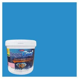 สีน้ำทาภายนอก BEGER COOL DIAMONDSHIELD 10 #031-5 สี BLUE CADET กึ่งเงา 9 ลิตร