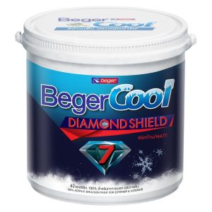 สีน้ำทาภายนอก BEGER CoolDiamond7 BASE D เนียน 9 ลิตร