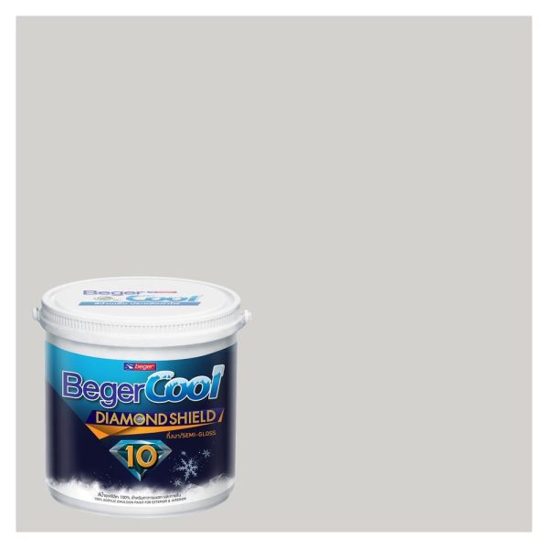 สีน้ำทาภายนอก BEGERCOOL DIAMONDSHIELD 10 #140-1 สี WROUGHT IRON กึ่งเงา 9 ลิตร