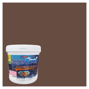 สีน้ำทาภายนอก BEGER COOL DIAMONDSHIELD 10 #184-6 สี LOG CABIN กึ่งเงา 9 ลิตร