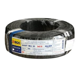 สายไฟ VCT IEC53 BCC 3x2.5 ตร.มม. 100 ม. สีดำ