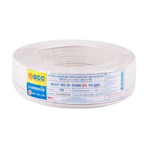 สายไฟ THW IEC01 BCC 1x2.5 ตร.มม. 100 ม. สีขาว