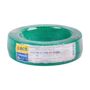สายไฟ THW IEC01 BCC 1x2.5 ตร.มม 100 ม. สีเขียว