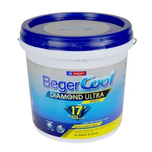 สีน้ำทาภายนอก BEGER COOL DIAMONDSHIELD 17 BASE C กึ่งเงา 2.5 แกลลอน