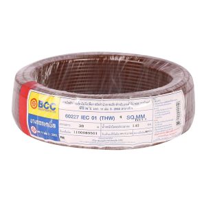 สายไฟ THW IEC01 BCC 1x4 ตร.มม. 30 ม.สีน้ำตาล