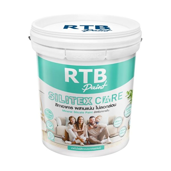 สีน้ำทาภายใน ชนิดกึ่งเงา RTB SILITEX CARE BASE C สีขาว 9 ลิตร