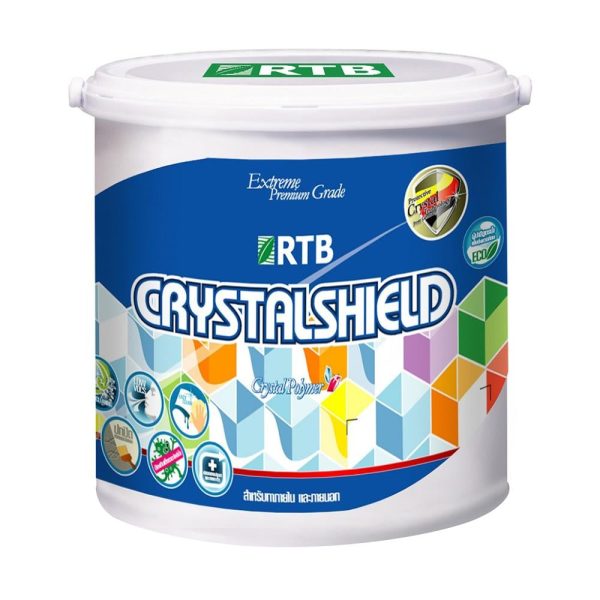 สีน้ำทาภายนอก ชนิด กึ่งเงา RTB CRYSTAL SHIELD BASE B สีขาว 1 แกลลอน