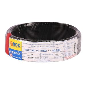 สายไฟ THW IEC01  BCC 1x1.5 ตร.มม. 30 ม. สีดำ