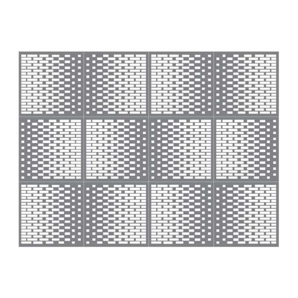 ผนังตกแต่ง เอสซีจี รุ่นเฟรทเวิร์ค ลาย Bricade ขนาด 100x100x0.8 ซม. สีรองพื้น