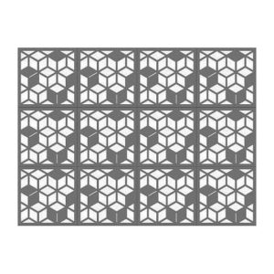 ผนังตกแต่ง เอสซีจี รุ่นเฟรทเวิร์ค ลาย Cube-2 ขนาด 100x100x0.8 ซม. สีรองพื้น